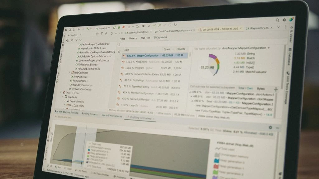 Developer tools landing page on a desktop monitor